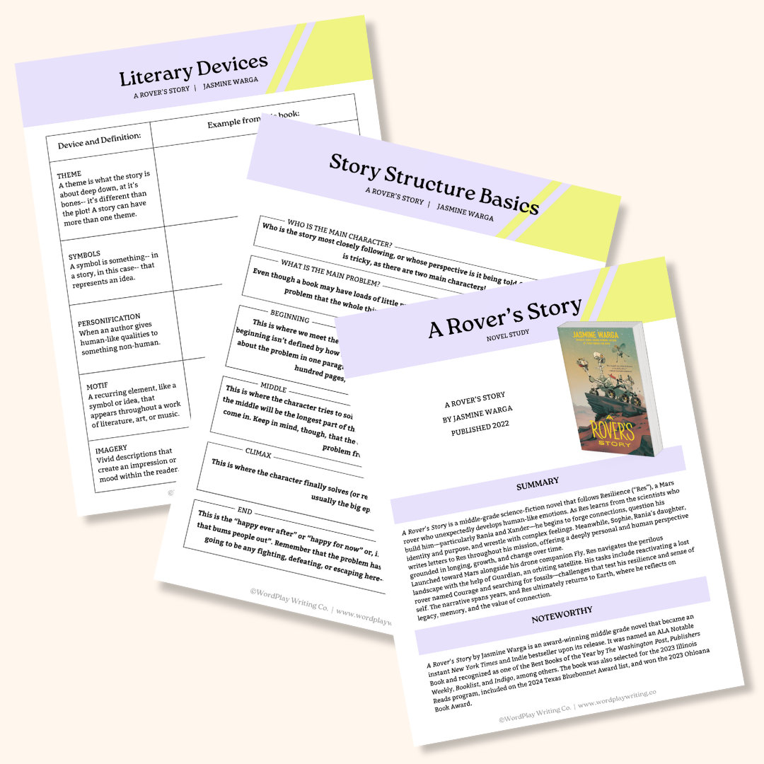 A Rover's Story by Jasmine Warga - Novel Study