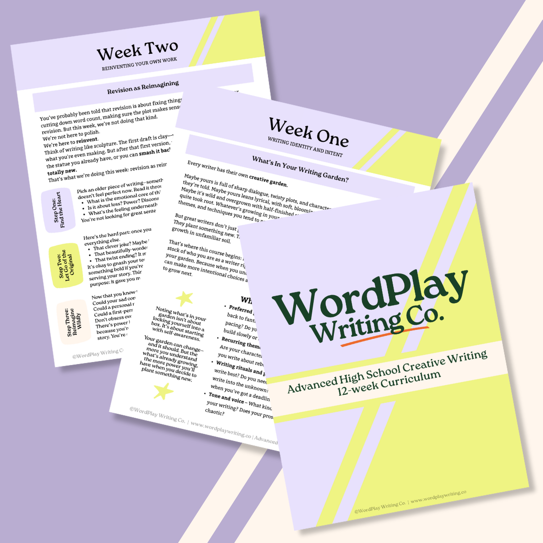 Advanced High School Creative Writing 12-Week Downloadable Curriculum