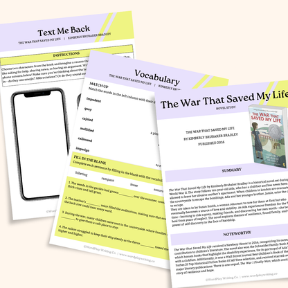The War That Saved My Life Novel Study