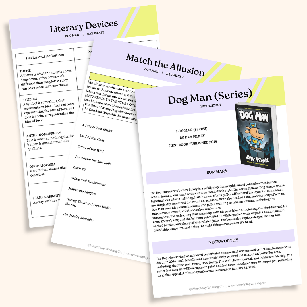 Dog Man (series) by Dav Pilkey - Novel Study