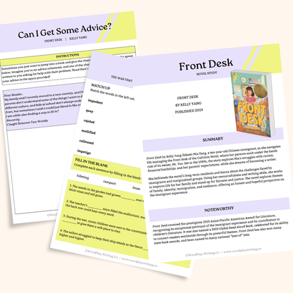 Front Desk by Kelly Yang - Novel Study
